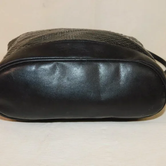 Vintage Whiting & Davis Black Metal Mesh Crossbody Evening Bag Purse - Picture 6 of 10